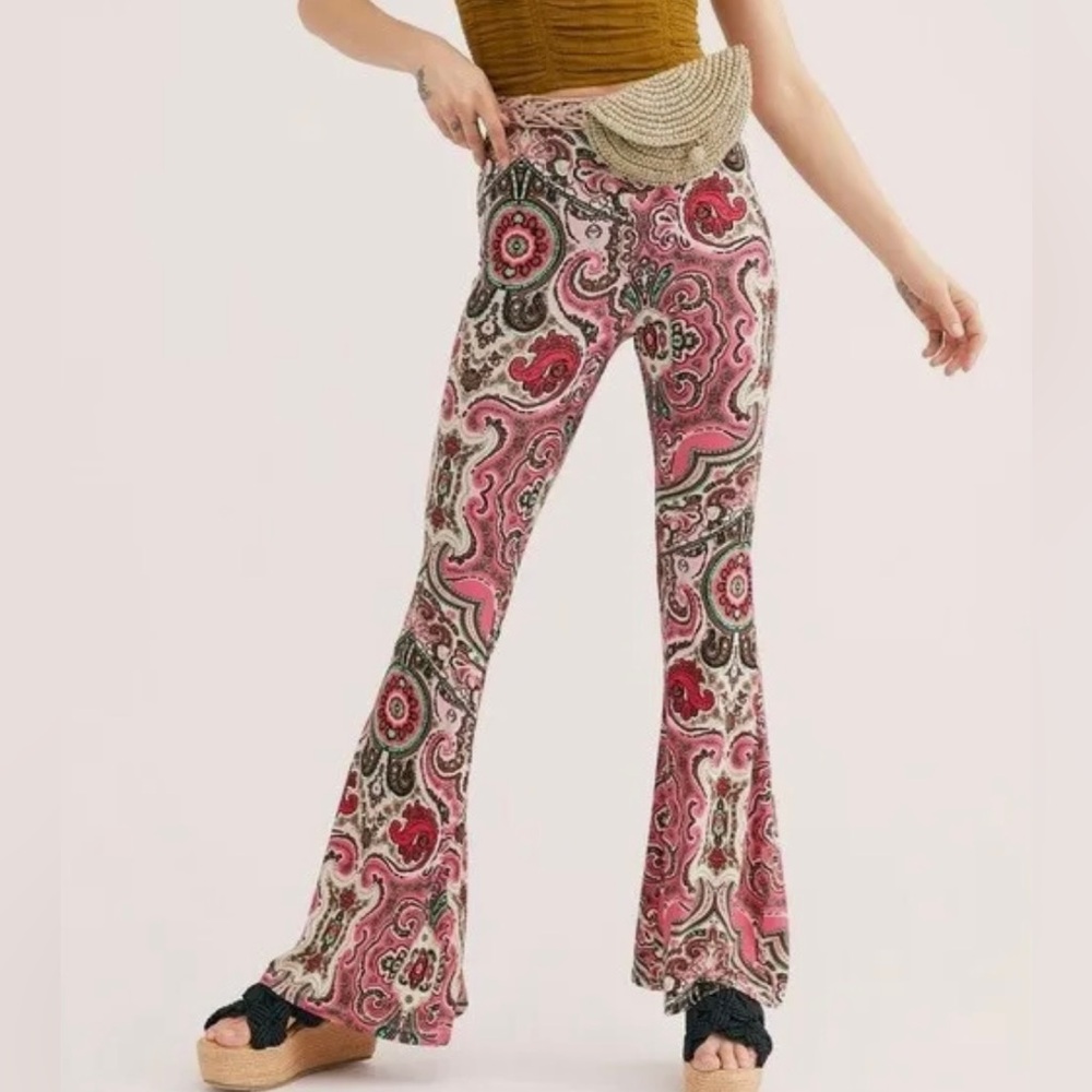 Free People Pink Paslwy Festival Pants Size S